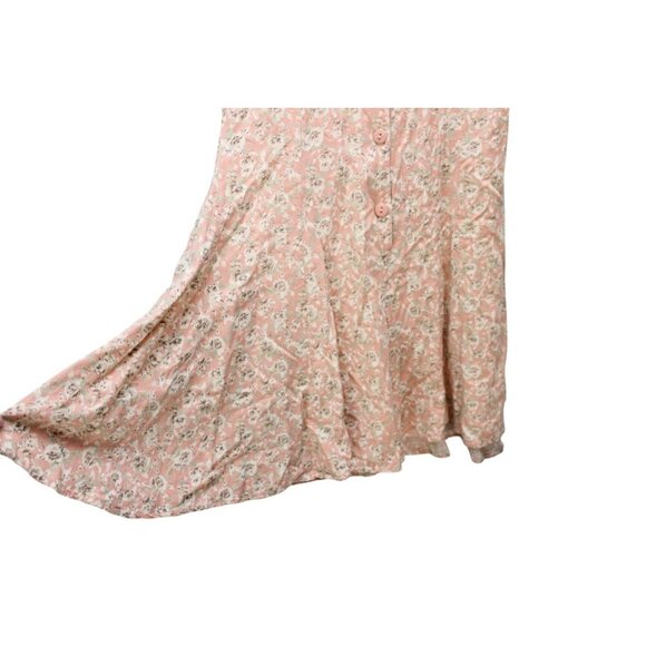 Vintage 90s Romper Size Small Pink Floral Feminine Cottagecore Dainty Prairie - Picture 8 of 12